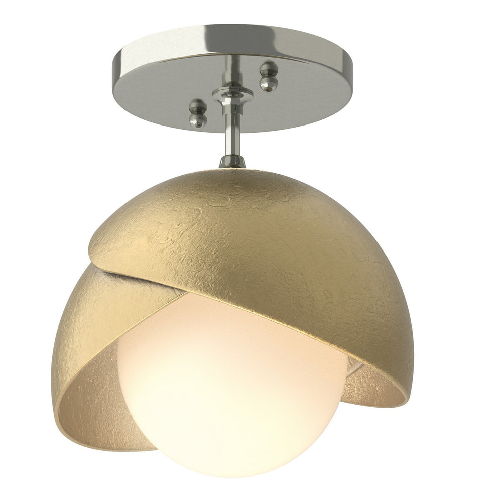 Hubbardton Forge - One Light Semi-Flush Mount - Brooklyn - Sterling- Union Lighting Luminaires Decor