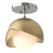Hubbardton Forge - One Light Semi-Flush Mount - Brooklyn - Sterling- Union Lighting Luminaires Decor