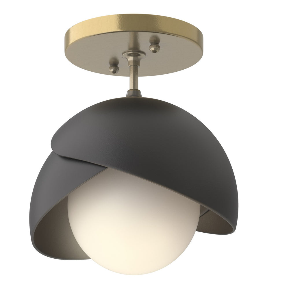 Hubbardton Forge - One Light Semi-Flush Mount - Brooklyn - Modern Brass- Union Lighting Luminaires Decor