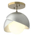 Hubbardton Forge - One Light Semi-Flush Mount - Brooklyn - Modern Brass- Union Lighting Luminaires Decor
