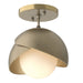 Hubbardton Forge - One Light Semi-Flush Mount - Brooklyn - Modern Brass- Union Lighting Luminaires Decor