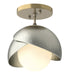Hubbardton Forge - One Light Semi-Flush Mount - Brooklyn - Modern Brass- Union Lighting Luminaires Decor