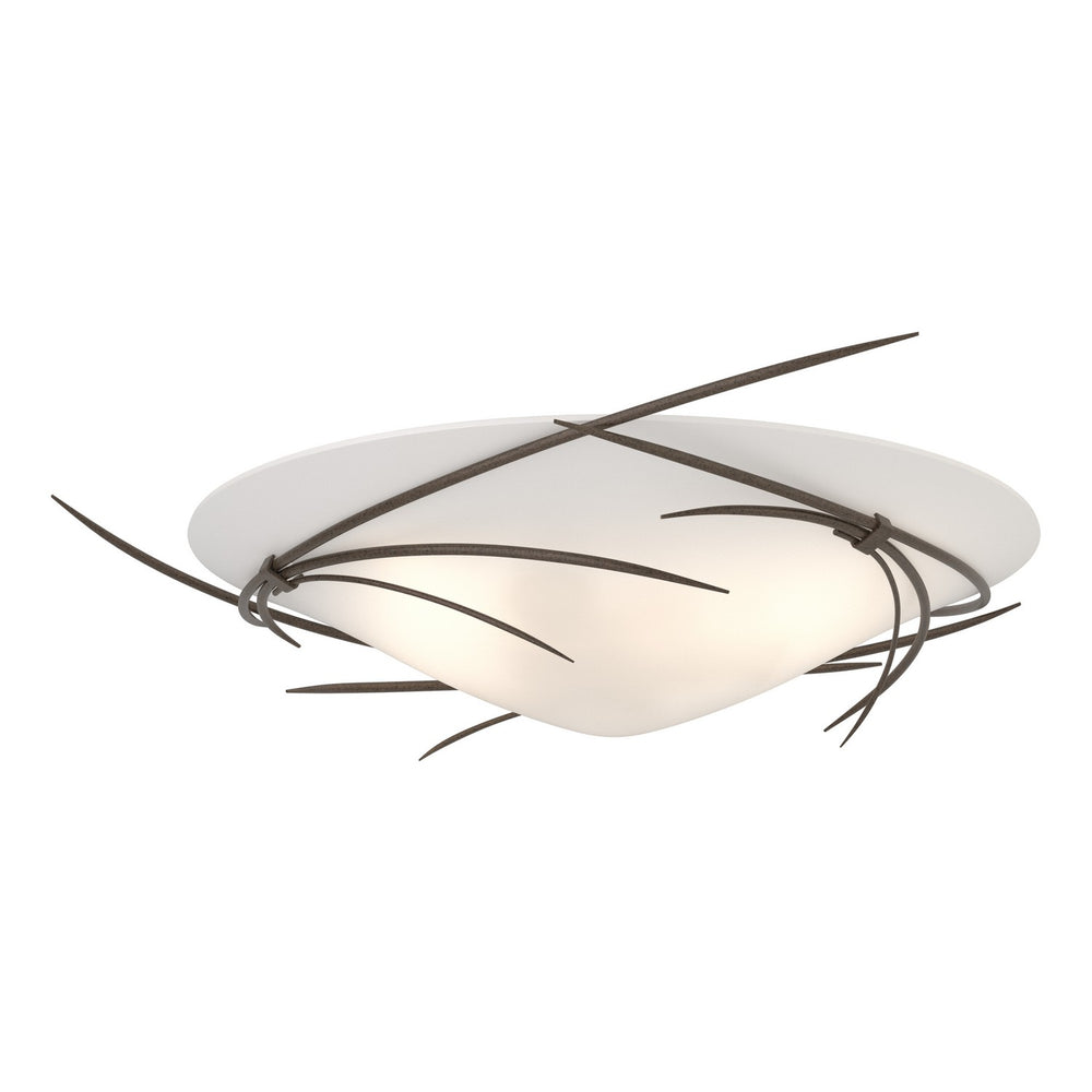 Hubbardton Forge - Three Light Semi-Flush Mount - Wisp - Bronze- Union Lighting Luminaires Decor