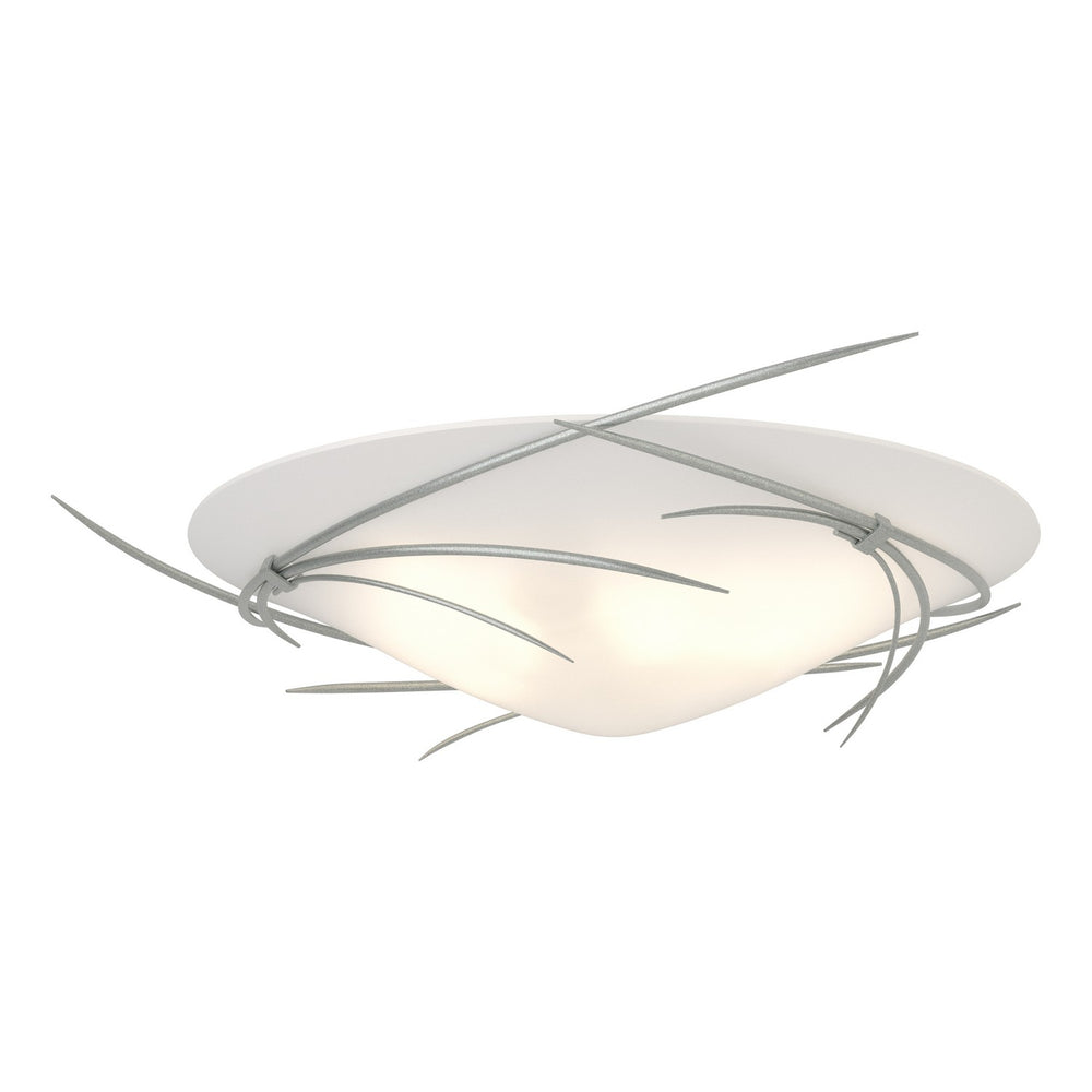 Hubbardton Forge - Three Light Semi-Flush Mount - Wisp - Vintage Platinum- Union Lighting Luminaires Decor