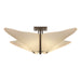 Hubbardton Forge - Four Light Semi-Flush Mount - Kirigami - Bronze- Union Lighting Luminaires Decor
