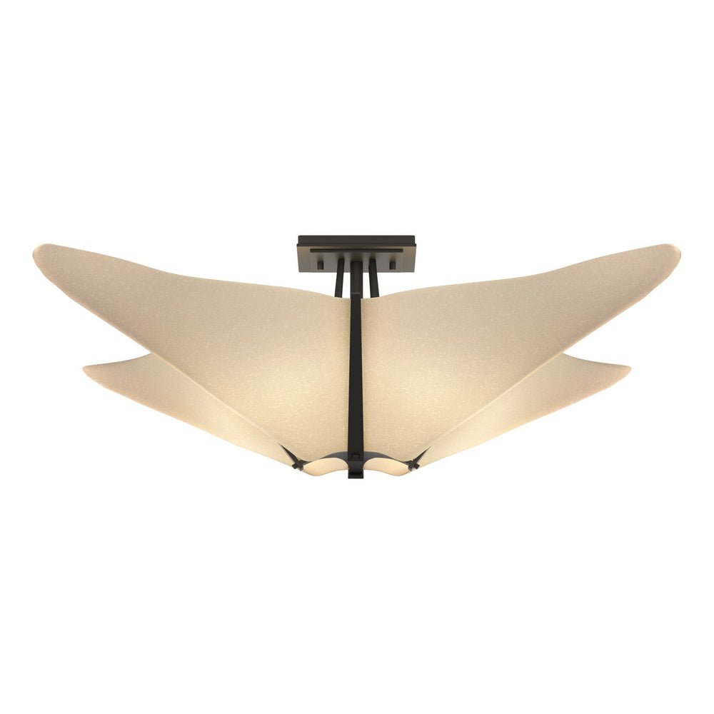 Hubbardton Forge - Four Light Semi-Flush Mount - Kirigami - Black- Union Lighting Luminaires Decor