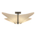 Hubbardton Forge - Four Light Semi-Flush Mount - Kirigami - Natural Iron- Union Lighting Luminaires Decor