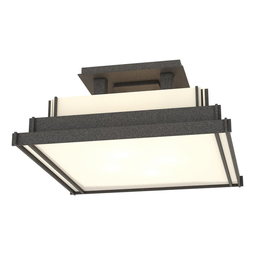 Hubbardton Forge - Four Light Semi-Flush Mount - Steppe - Natural Iron- Union Lighting Luminaires Decor