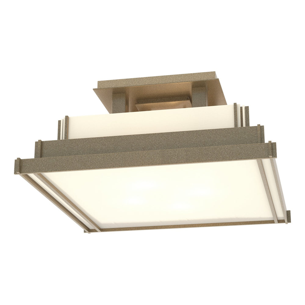 Hubbardton Forge - Four Light Semi-Flush Mount - Steppe - Soft Gold- Union Lighting Luminaires Decor