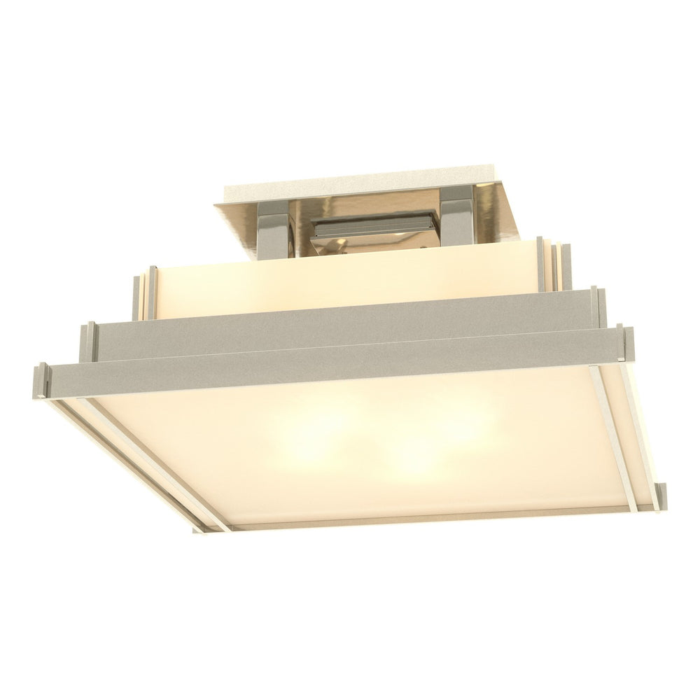 Hubbardton Forge - Four Light Semi-Flush Mount - Steppe - Sterling- Union Lighting Luminaires Decor