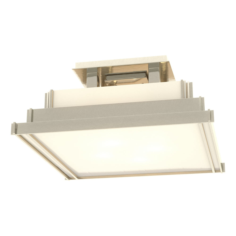 Hubbardton Forge - Four Light Semi-Flush Mount - Steppe - Sterling- Union Lighting Luminaires Decor