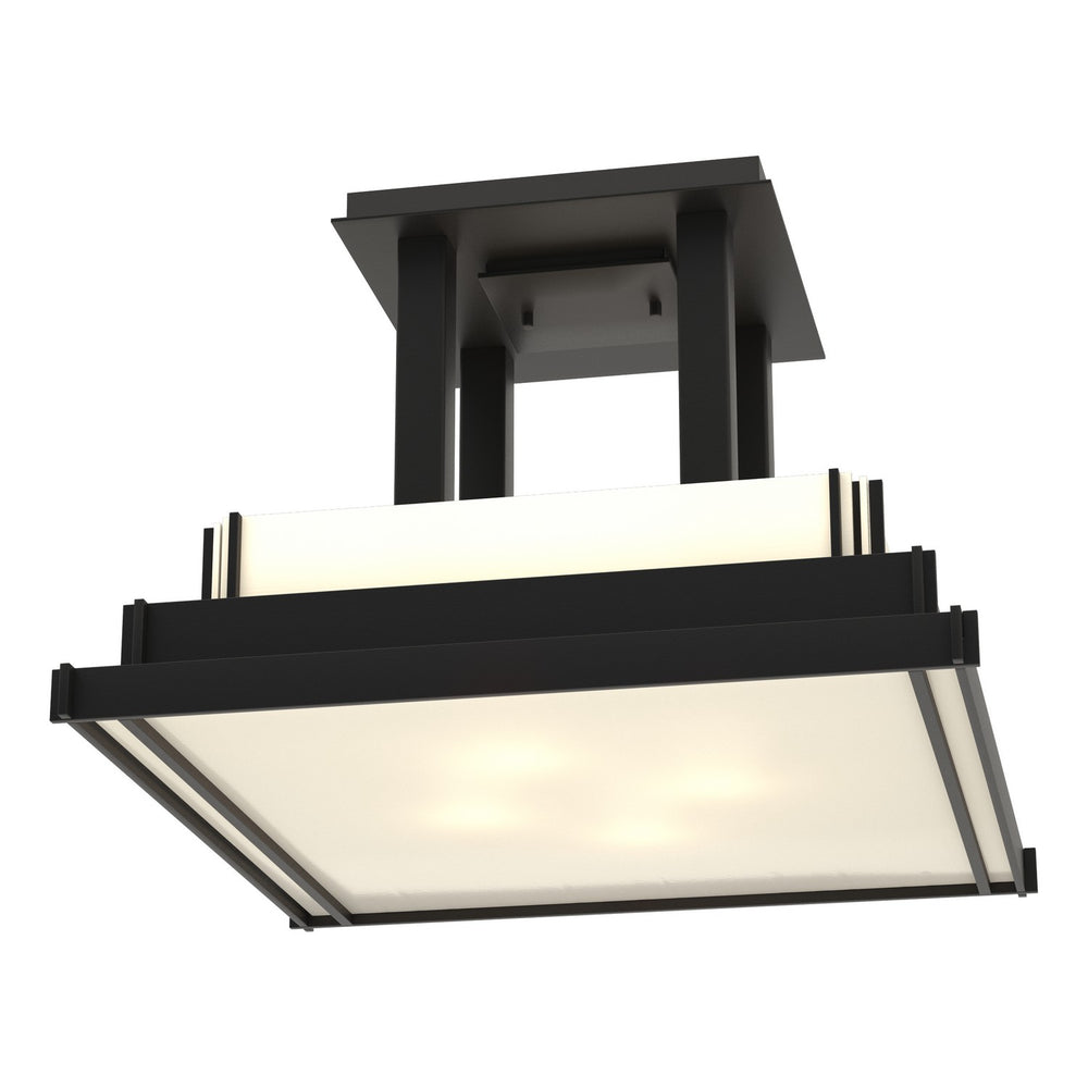 Hubbardton Forge - Four Light Semi-Flush Mount - Steppe - Black- Union Lighting Luminaires Decor
