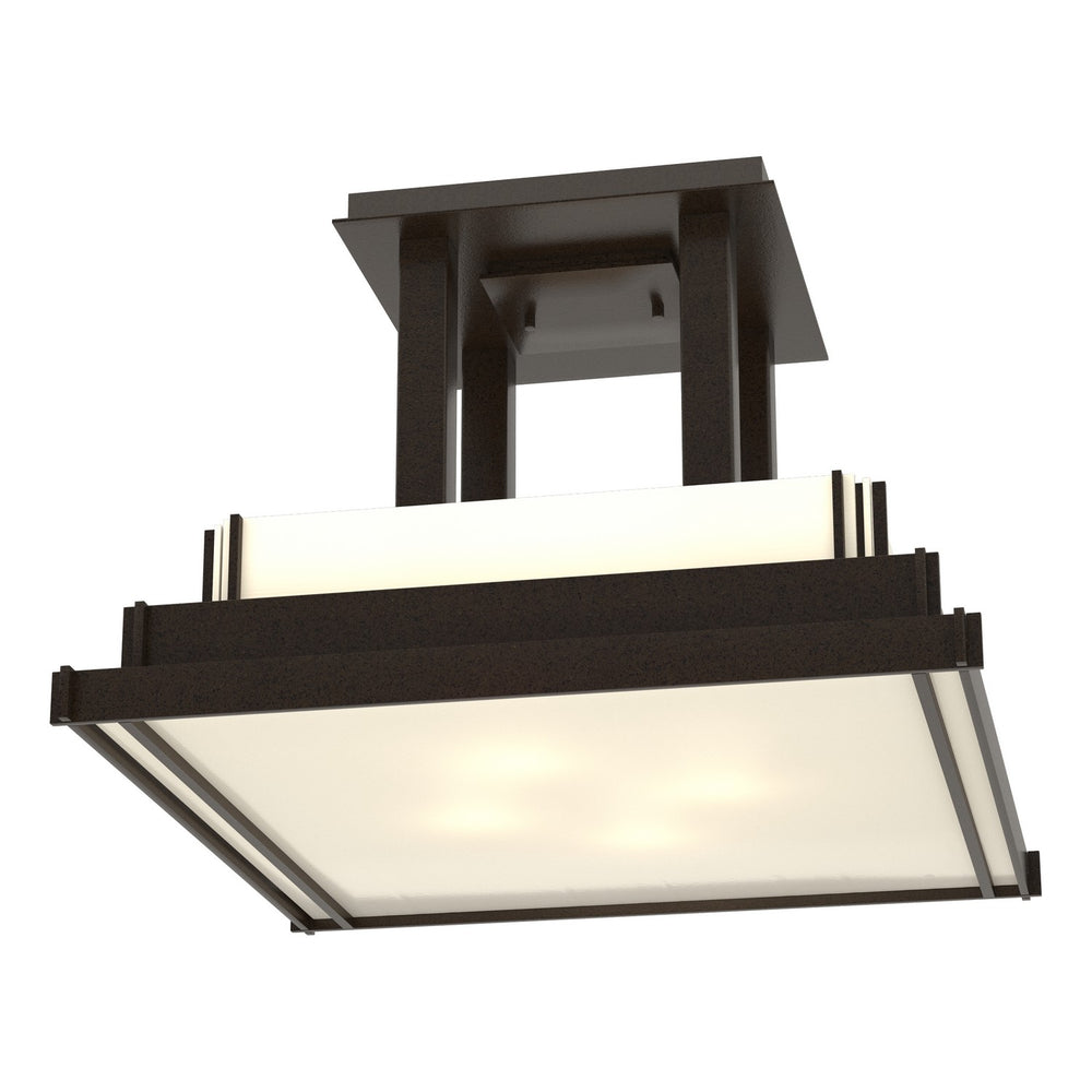 Hubbardton Forge - Four Light Semi-Flush Mount - Steppe - Oil Rubbed Bronze- Union Lighting Luminaires Decor