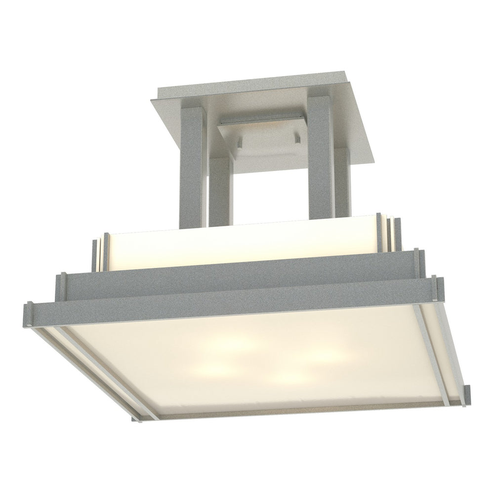 Hubbardton Forge - Four Light Semi-Flush Mount - Steppe - Vintage Platinum- Union Lighting Luminaires Decor