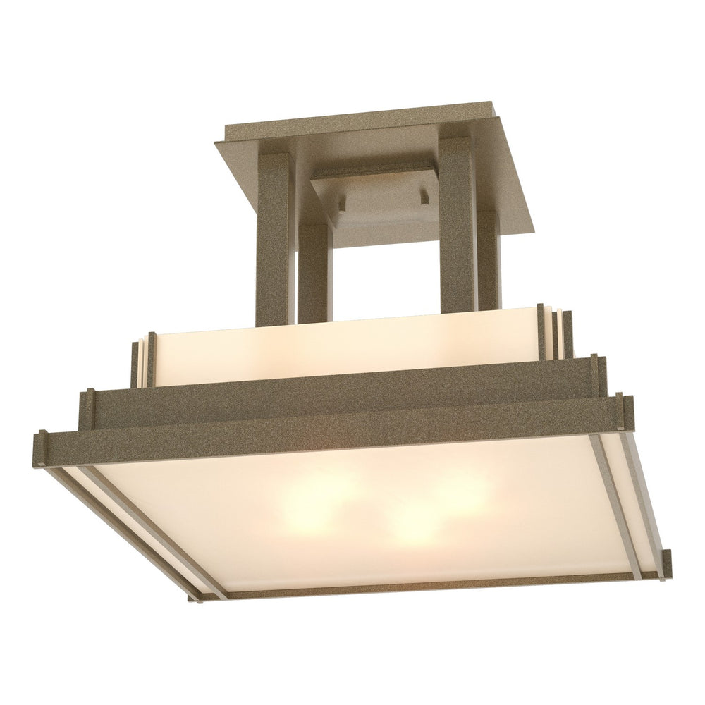Hubbardton Forge - Four Light Semi-Flush Mount - Steppe - Soft Gold- Union Lighting Luminaires Decor