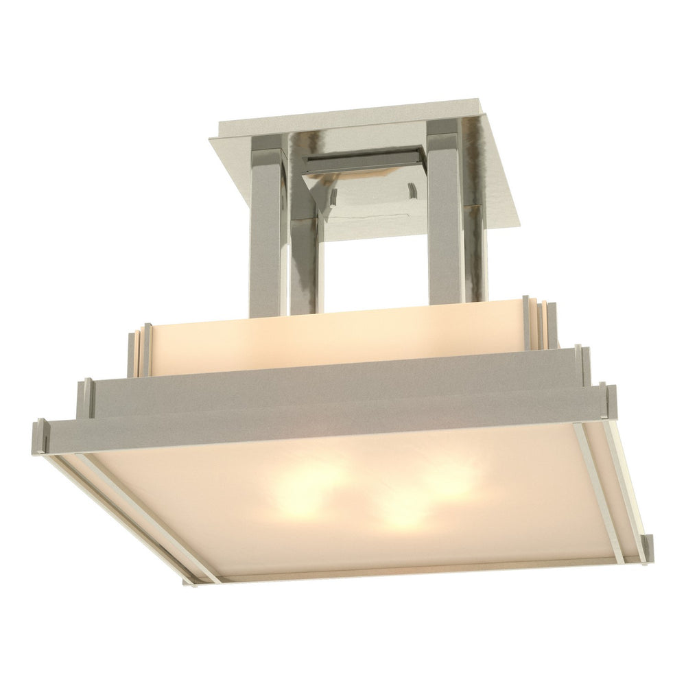 Hubbardton Forge - Four Light Semi-Flush Mount - Steppe - Sterling- Union Lighting Luminaires Decor