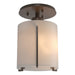 Hubbardton Forge - One Light Semi-Flush Mount - Exos Glass - Bronze- Union Lighting Luminaires Decor