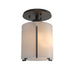 Hubbardton Forge - One Light Semi-Flush Mount - Exos Glass - Black- Union Lighting Luminaires Decor