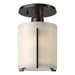 Hubbardton Forge - One Light Semi-Flush Mount - Exos Glass - Oil Rubbed Bronze- Union Lighting Luminaires Decor