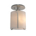 Hubbardton Forge - One Light Semi-Flush Mount - Exos Glass - Vintage Platinum- Union Lighting Luminaires Decor