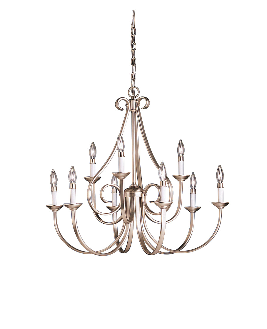 Kichler Canada - Nine Light Chandelier - Dover - Brushed Nickel- Union Lighting Luminaires Decor