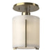 Hubbardton Forge - One Light Semi-Flush Mount - Exos Glass - Modern Brass- Union Lighting Luminaires Decor
