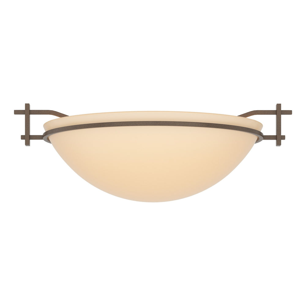 Hubbardton Forge - One Light Semi-Flush Mount - Moonband - Bronze- Union Lighting Luminaires Decor