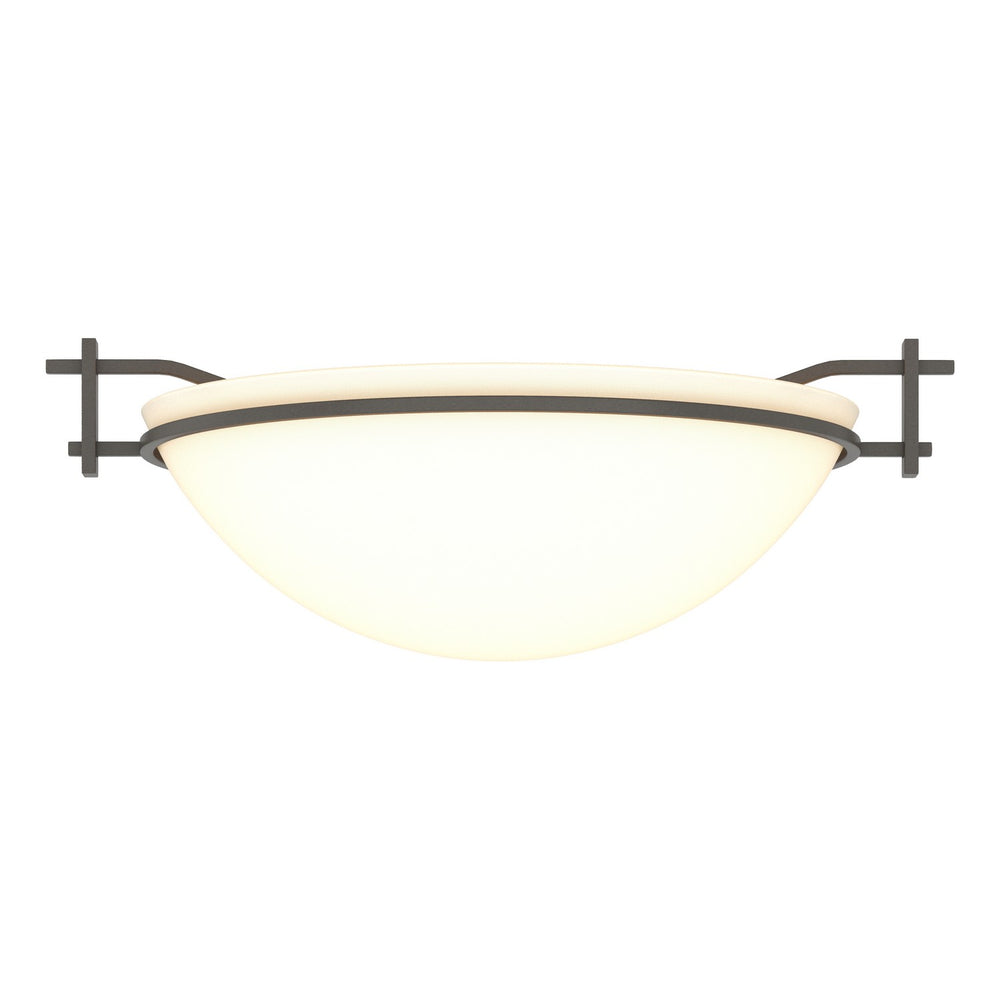 Hubbardton Forge - One Light Semi-Flush Mount - Moonband - Dark Smoke- Union Lighting Luminaires Decor