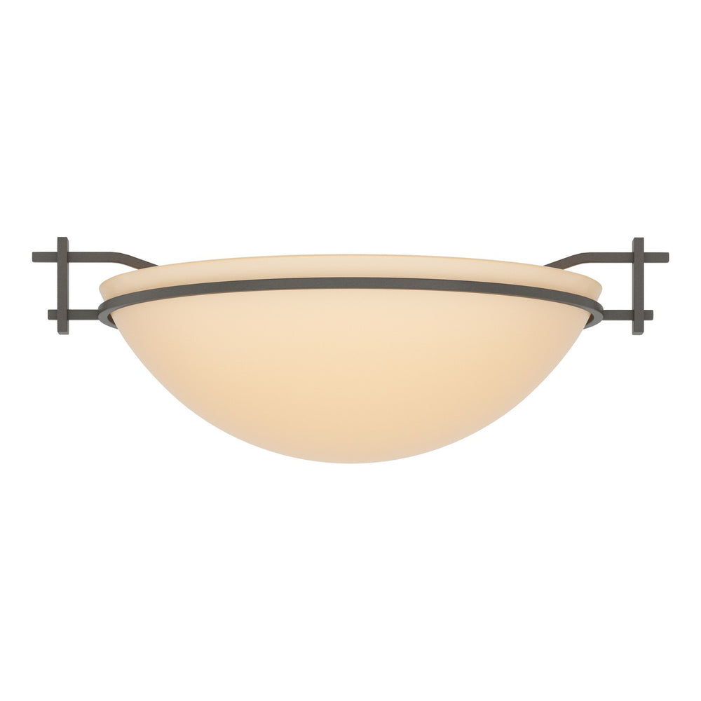 Hubbardton Forge - One Light Semi-Flush Mount - Moonband - Dark Smoke- Union Lighting Luminaires Decor
