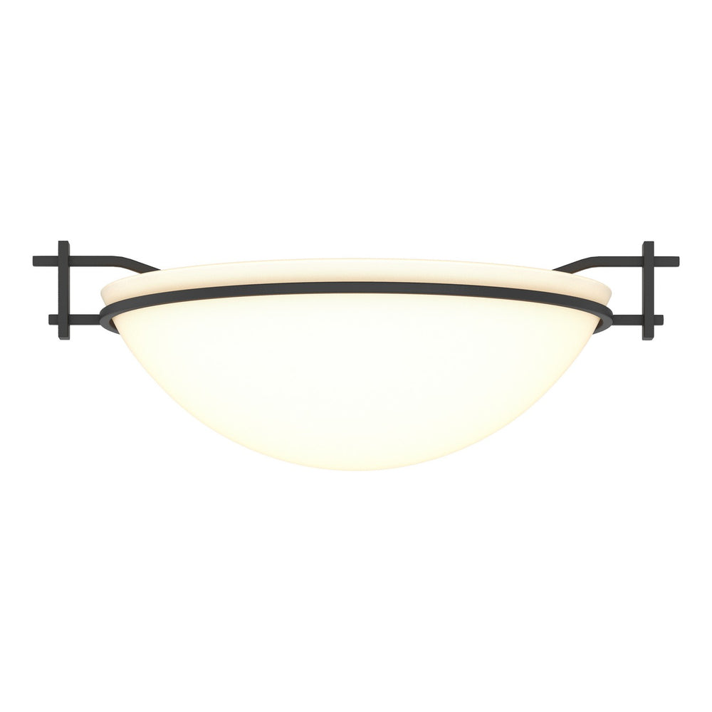 Hubbardton Forge - One Light Semi-Flush Mount - Moonband - Black- Union Lighting Luminaires Decor