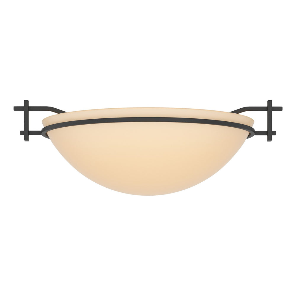 Hubbardton Forge - One Light Semi-Flush Mount - Moonband - Black- Union Lighting Luminaires Decor