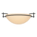 Hubbardton Forge - One Light Semi-Flush Mount - Moonband - Black- Union Lighting Luminaires Decor
