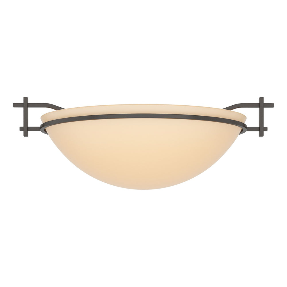 Hubbardton Forge - One Light Semi-Flush Mount - Moonband - Oil Rubbed Bronze- Union Lighting Luminaires Decor