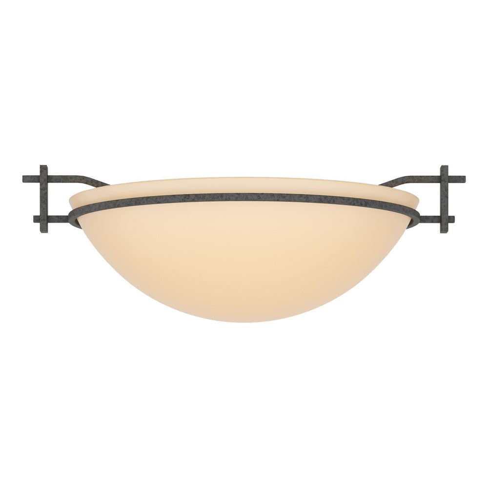 Hubbardton Forge - One Light Semi-Flush Mount - Moonband - Natural Iron- Union Lighting Luminaires Decor