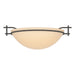 Hubbardton Forge - One Light Semi-Flush Mount - Moonband - Natural Iron- Union Lighting Luminaires Decor