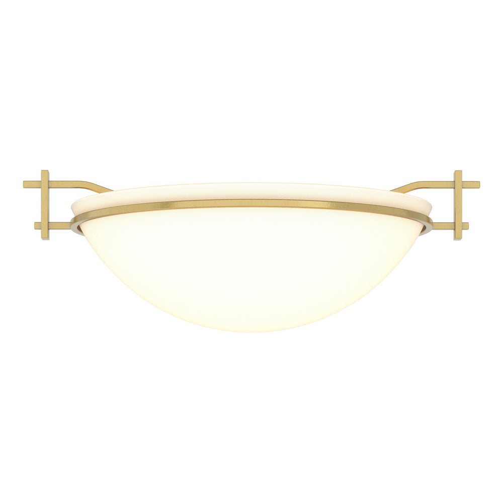 Hubbardton Forge - One Light Semi-Flush Mount - Moonband - Modern Brass- Union Lighting Luminaires Decor