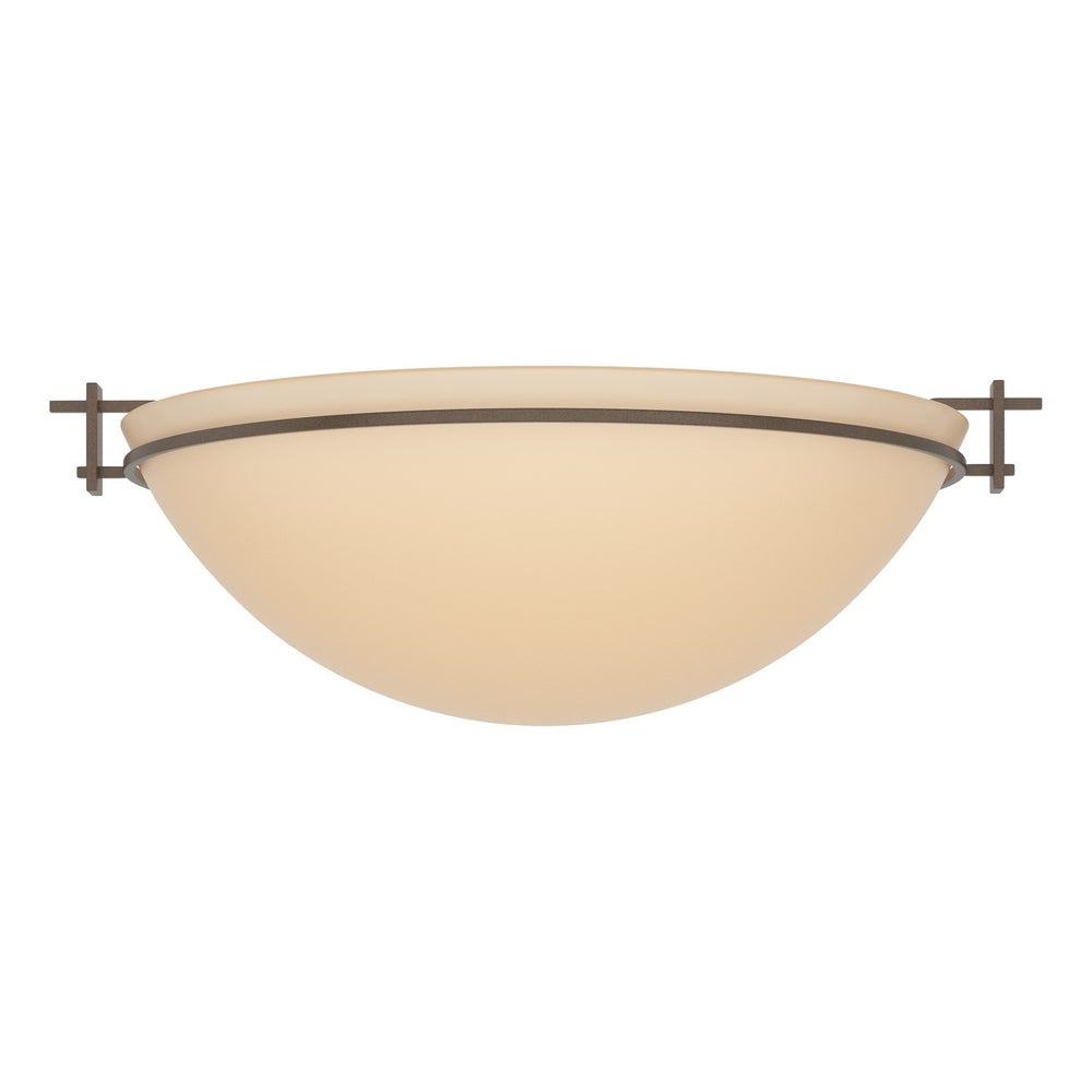Hubbardton Forge - Three Light Semi-Flush Mount - Moonband - Bronze- Union Lighting Luminaires Decor