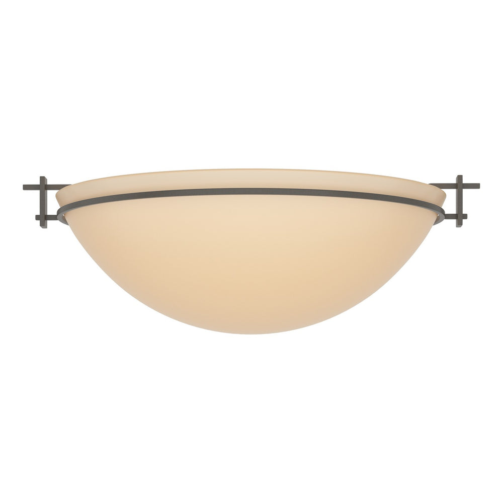 Hubbardton Forge - Three Light Semi-Flush Mount - Moonband - Dark Smoke- Union Lighting Luminaires Decor