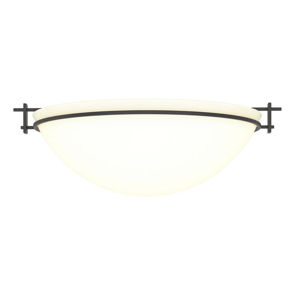 Hubbardton Forge - Three Light Semi-Flush Mount - Moonband - Black- Union Lighting Luminaires Decor