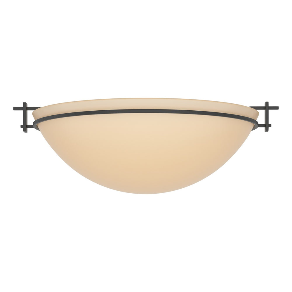 Hubbardton Forge - Three Light Semi-Flush Mount - Moonband - Black- Union Lighting Luminaires Decor