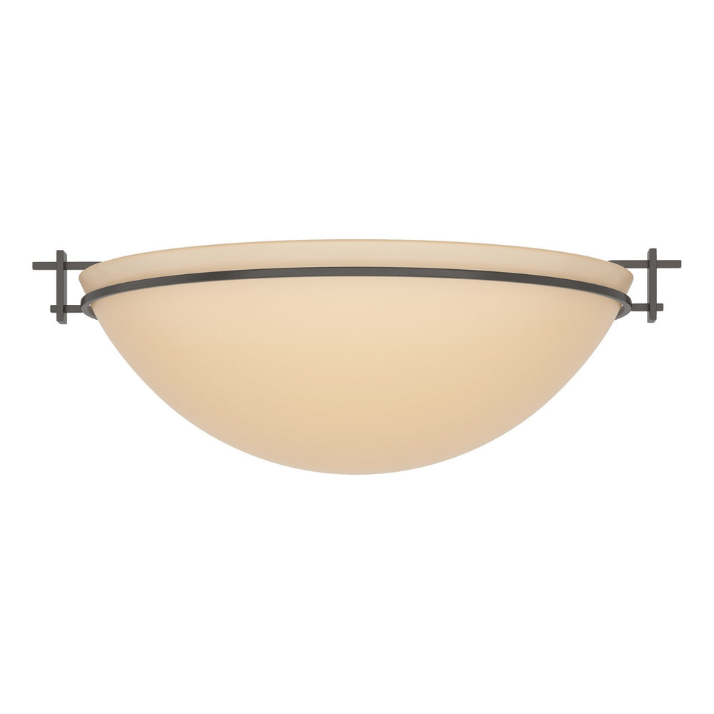 Hubbardton Forge - Three Light Semi Flush Mount - Moonband - Oil Rubbed Bronze- Union Lighting Luminaires Decor