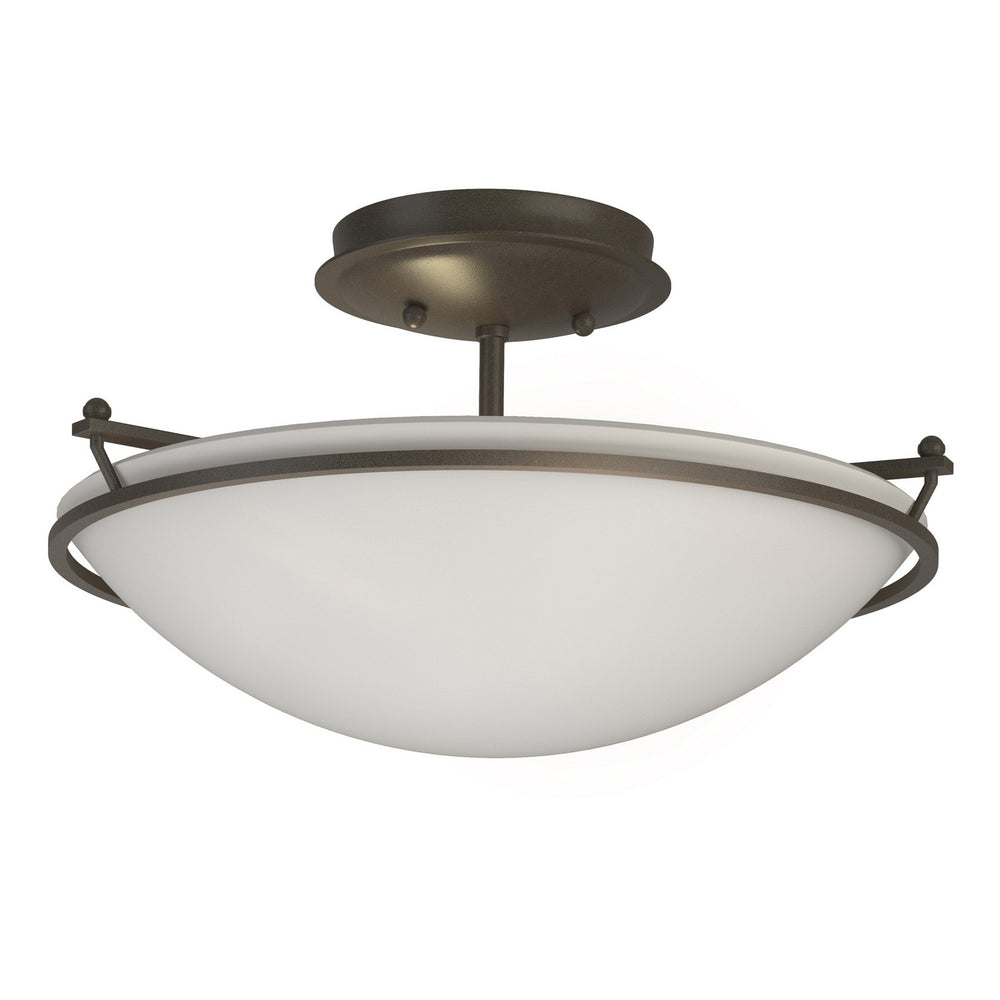 Hubbardton Forge - Two Light Semi-Flush Mount - Simple Lines - Dark Smoke- Union Lighting Luminaires Decor