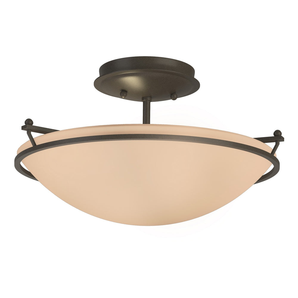 Hubbardton Forge - Two Light Semi-Flush Mount - Simple Lines - Dark Smoke- Union Lighting Luminaires Decor