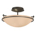 Hubbardton Forge - Two Light Semi-Flush Mount - Simple Lines - Dark Smoke- Union Lighting Luminaires Decor