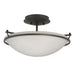 Hubbardton Forge - Two Light Semi-Flush Mount - Simple Lines - Black- Union Lighting Luminaires Decor