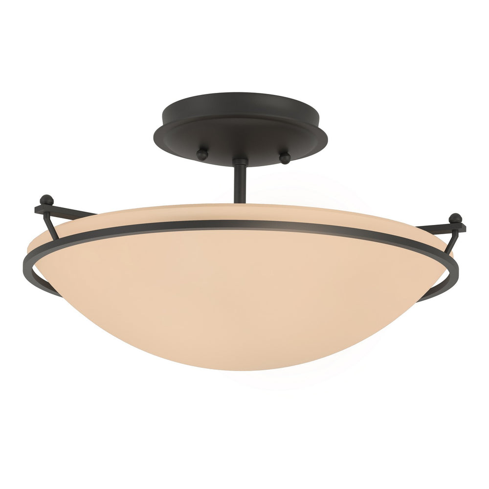 Hubbardton Forge - Two Light Semi-Flush Mount - Simple Lines - Black- Union Lighting Luminaires Decor
