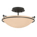 Hubbardton Forge - Two Light Semi-Flush Mount - Simple Lines - Black- Union Lighting Luminaires Decor