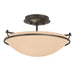 Hubbardton Forge - Two Light Semi-Flush Mount - Simple Lines - Oil Rubbed Bronze- Union Lighting Luminaires Decor