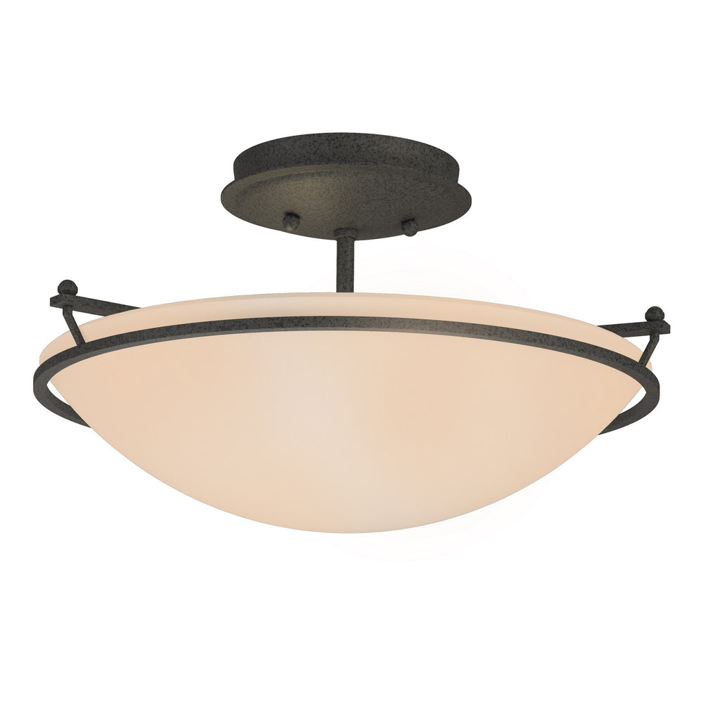 Hubbardton Forge - Two Light Semi-Flush Mount - Simple Lines - Natural Iron- Union Lighting Luminaires Decor
