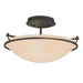 Hubbardton Forge - Two Light Semi-Flush Mount - Simple Lines - Natural Iron- Union Lighting Luminaires Decor